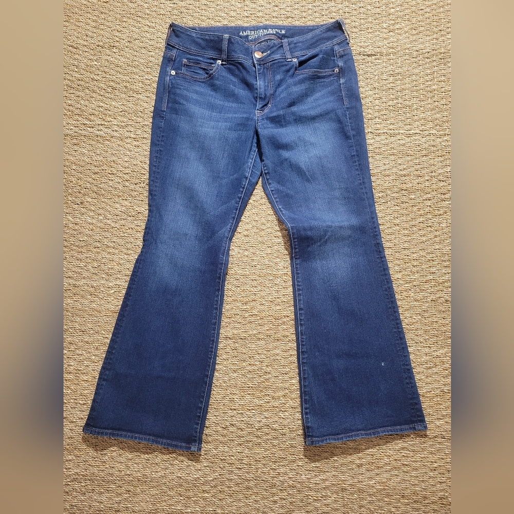 American Eagle Outfitters Dark Blue Flare Jeans